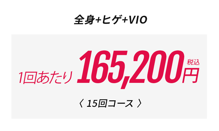 全身 + ヒゲ + VIO